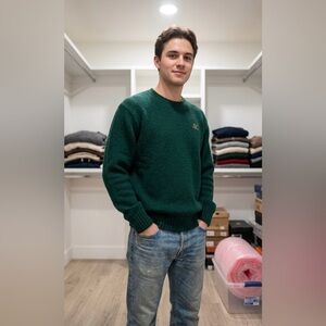 ✨RARE✨ 90s Ralph Lauren Blue Label "RL" Script Logo Vintage Wool Sweater